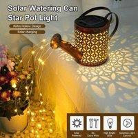 EONLION Light Solar Powered Watering Can Light LED String Garden in Bronze | Size: 100 cm