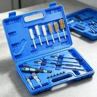EONLION 25Pcs Diesel Injector Cleaning Brush Kit Injector Seat Cleaner Tools in Blue | Size: 0.6m2