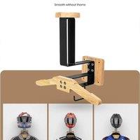 Kelvenix Stainless Steel Wall Mount Helmet Rack Motorcycle in Brown
