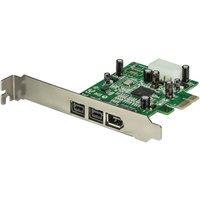 StarTech.com 3 Port 2b 1a 1394 Pci Express Firewire Card Adapter in Green
