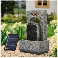 Living and Home Creative Solar-Powered Outdoor Garden Water Fountain Decor in Natural