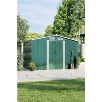 Garden Sanctuary Garden Metal Storage Shed Outdoor Tool Shed in Green