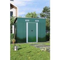 Garden Sanctuary Green Compact Metal Garden Storage Tool Shed