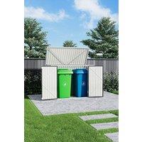 Garden Sanctuary Outdoor Garbage Bin Shed Steel Storage Shed in Black