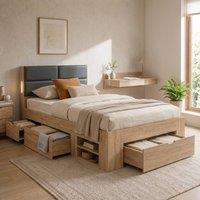 Rolipo Furniture/Beds in Natural | Size: Double