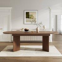 Rolipo Extendable Walnut Dining Table 160-200cm for 6-8 People MDF in Brown