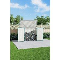 H&O Direct Outdoor Steel Trash Can Bicycle Storage Shed in Green