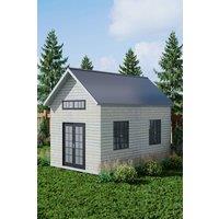 Garden Sanctuary Durable Steel Corrugated Panels Roof Sheets Set of 12 in Grey