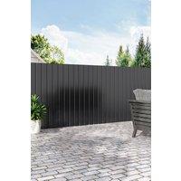 Garden Sanctuary 115cm L x 45cm W Steel Corrugated Panels Side Panels Set of 12 in Charcoal | Size: 115 cm L x 45 cm W