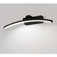 Pheashine Black Curved Adjustable LED Vanity Light, 8W 6000K Cool White, 40cm