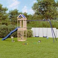 Berkfield Home Outdoor Playset Solid Wood Pine in Brown