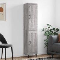 Berkfield Home Highboard Grey Sonoma 34.5x34x180 cm Engineered Wood