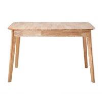 CALICOSY Extendable Dining Table From 120 To 160 Cm In Solid Wood - SOLINE in Light Oak