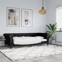 Berkfield Home Day Bed Black 90x190 cm Faux Leather