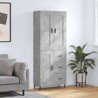 Berkfield Home Highboard Concrete Grey 69.5x34x180 cm Engineered Wood