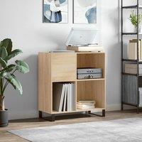 Berkfield Home Record Cabinet Sonoma Oak 84.5x38x89 cm Engineered Wood in Brown