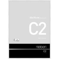 nielsen C2 Aluminium Picture Frame 50x70cm - Float Glass & Push/Turn Clips in White | Size: 50x70 cm