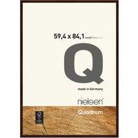 nielsen Quadrum A1 Wooden Picture Frame With Protective Glass Front in Dark Brown