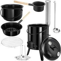 tectake Field Kitchen Rocket 17 L, 5-in-1, Incl. Accessories in Black