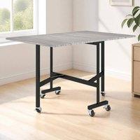 STILVORA Dining Table Extendable with steel frame grey