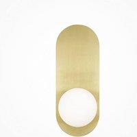Netlighting Bao Modern Globe Wall Lights Gold 1xG9 White Shade