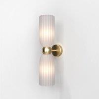 Netlighting Maytoni Antic Modern 2 Light Up & Down Wall Lamp Gold White Shade E14