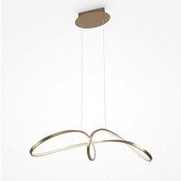 Netlighting Maytoni Curve Modern Integrated LED Pendant Ceiling Light Gold 4000K