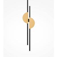 Netlighting Skyline I Modern Wall Lamp Black 4000K 700lm Brass Shade