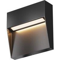 Netlighting Mane Square Outdoor Flush Wall Lamp Black 3000K 100lm IP54