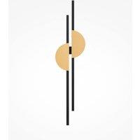 Netlighting Skyline II Modern Wall Lamp Black 4000K 700lm Brass Shade