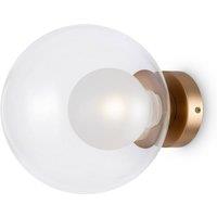Netlighting Basic Form Modern 20cm Globe Wall Lights Gold 1xG9 Glass Shade
