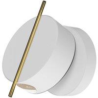 Netlighting Nuance Modern Integrated LED Wall Lamp White & Brass 3000K 200lm