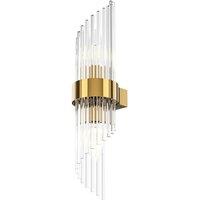 Netlighting Frame Modern Up & Down Wall Lamp Gold 2xE14 Glass Shade