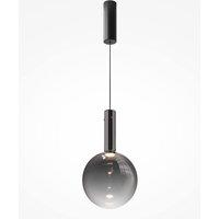 Netlighting Nebula Modern 25cm Globe Pendant Black 3000K 700lm Smoky Shade