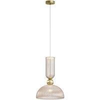 Netlighting Antic Modern Dome Pendant Gold 2700K 510lm 1xE27 Cognac Shade