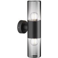 Netlighting Amas Outdoor Up Down Wall Lamp Graphite IP54 2xE27 in Grey