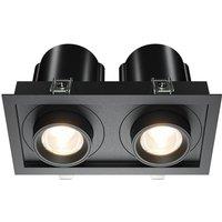 Netlighting Hidden Twin Recessed Downlight Black 3000K 1400lm