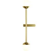 Netlighting Touch Modern Wall Lamp Brass Touch Control 3000K 800lm White Shade in Gold