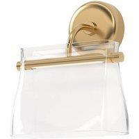 Netlighting Cabaret Modern Wall Lamp Brass 3000K 850lm Glass Shade in Gold