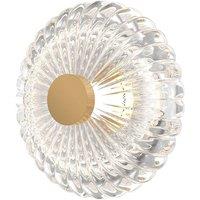 Netlighting Amulet Round Modern 18cm Wall Lamp Gold 3000K 90lm Glass Shade
