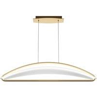 Netlighting Breeze Modern Bar Pendant Brass 3000K 2040lm Acrylic Shade in Gold