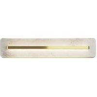 Netlighting Albatre Modern 40cm Wall Lamp Brass 3000K 150lm White Shade in Gold