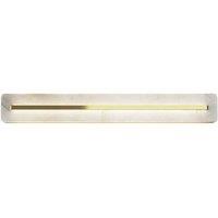 Netlighting Albatre Modern 60cm Wall Lamp Brass 3000K 250lm White Shade in Gold