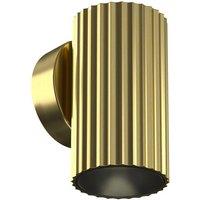 Netlighting Calipso Outdoor Wall Down Lamp Brass 1xGU10 in Gold