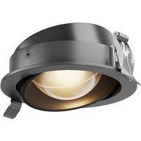 Netlighting Lens LED Recessed Wall Lamp Black 3000K IP44