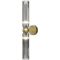 Netlighting Antic Modern Up & Down Wall Lamp Gold 2xG9 Grey Shade