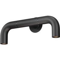 Netlighting Sleek Twin Outdoor Modern Wall Lamp Graphite 3000K 300lm IP65 in Grey