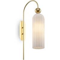 Netlighting Antic Modern Wall Lamp Gold Glass White Shade