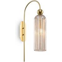 Netlighting Antic Modern Wall Lamp Gold Glass Cognac Shade