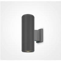 Netlighting Maytoni Rando 2 Light Outdoor Up Down Wall Lamp Grey E27 IP54